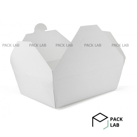 Lunch box №3 paper white 196*140*65 mm